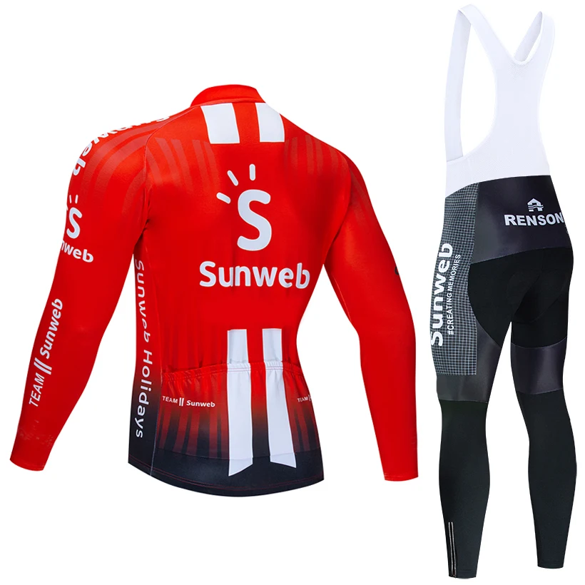 Зима команда sunweb Велоспорт Джерси 20D Pad велосипед брюки костюм Ropa Ciclismo термальная флисовая велосипедная Одежда Майо брюки одежда