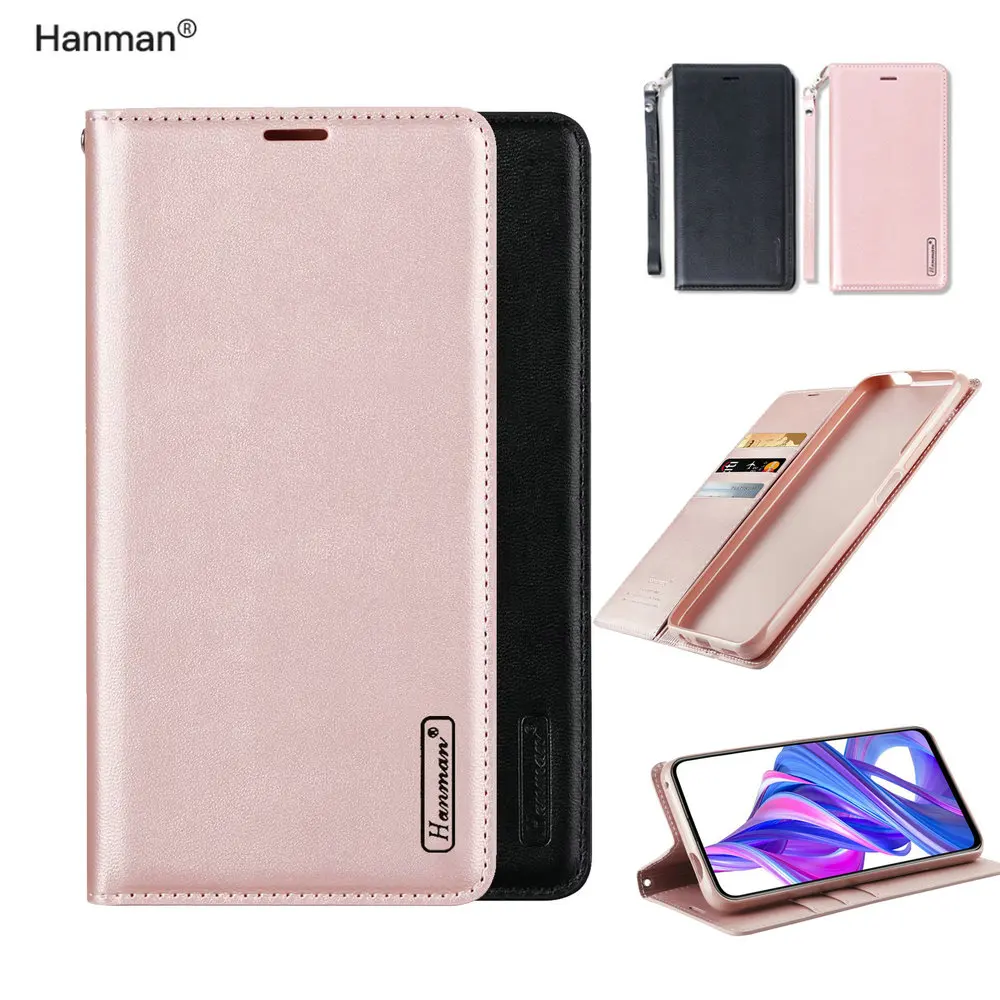 Чехол-книжка для Redmi Note 7 8 9 10 Pro 8T 9S 9T 10S MAX Hanman кожаный бумажник-книжка полный Чехол