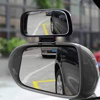2pc Universal View Mirror Reversing Auxiliary Blind Spot Mirror 360 Degree Adjustable Wide Angle Side Rear Mirrors Accessories
