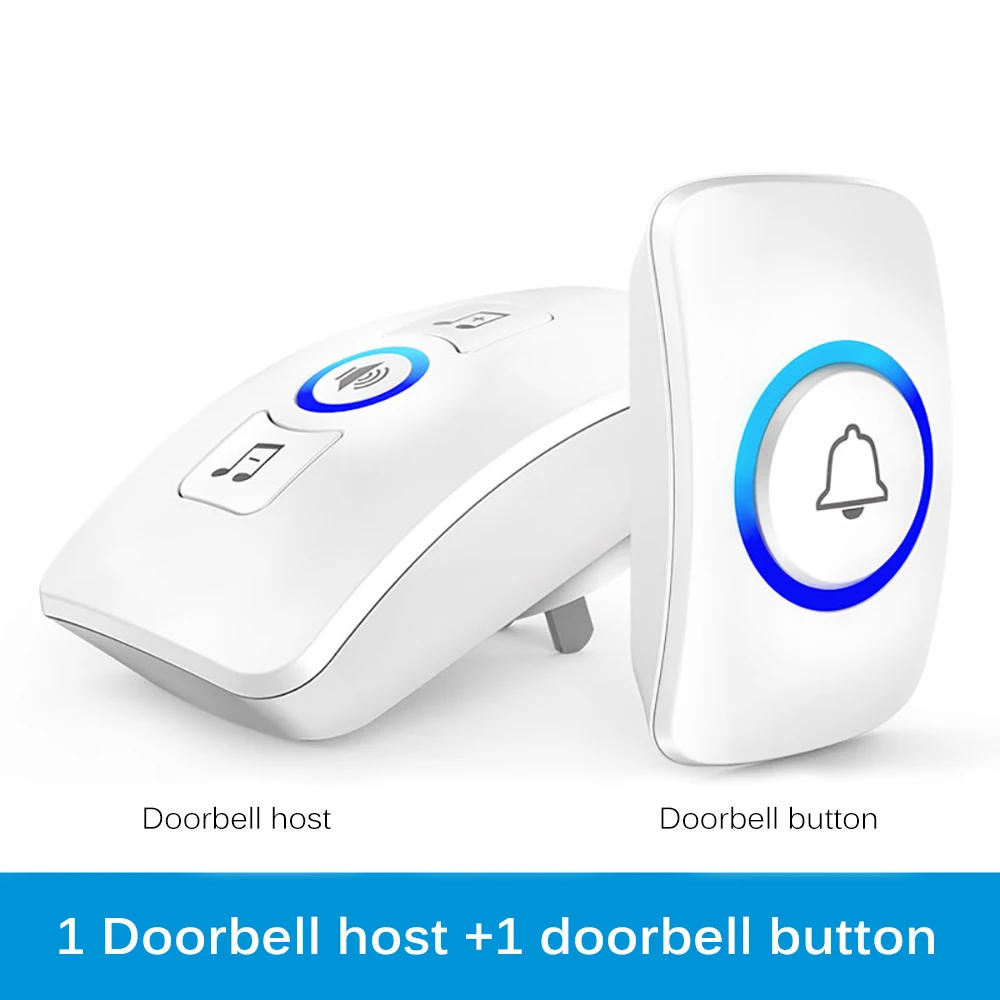 Беспроводной водонепроницаемый дверной звонок умный беспроводной с вилкой