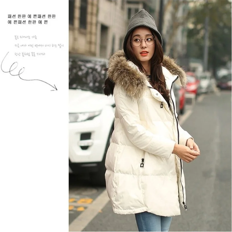 

2021 winter new long version of the large size Korean version of the A down cotton clothing female thick warm cotton jacket