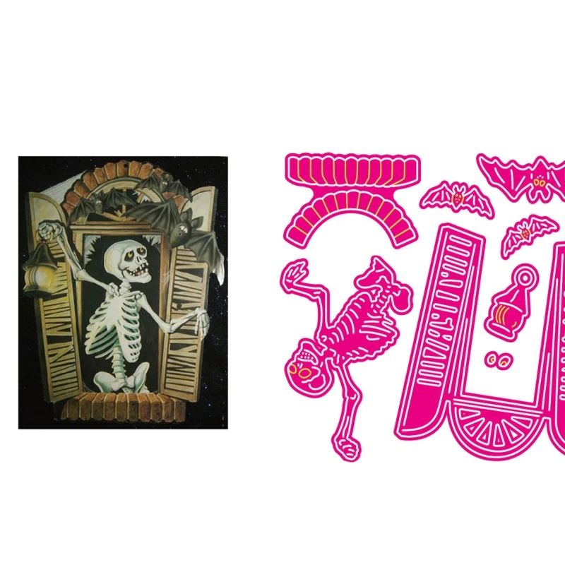 Череп в стиле Хэллоуина волшебник свеча металлические режущие штампы