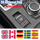 3D эпоксидная наклейка на приборную панель автомобиля, украшение на руль, эмблема флага Франции, Великобритании, Польши, Бразилии, Германии, США, Беларуси, Канады
