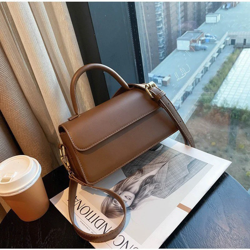 

RanHuang New Arrive 2023 Fashion Handbags Pu Leather Women's Small Shoulder Bags Brief Simple Messenger Bags bolsa feminina B130