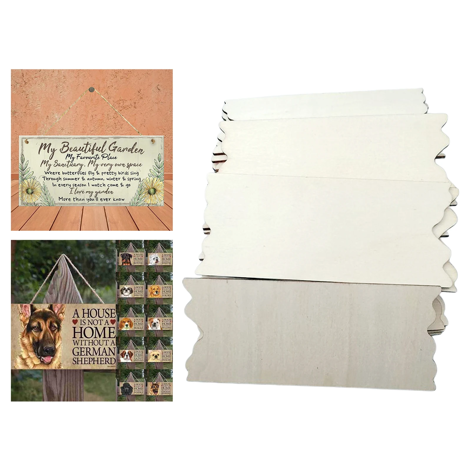 24 упаковки необработанных деревянных табличек вырез деревянная вывеска