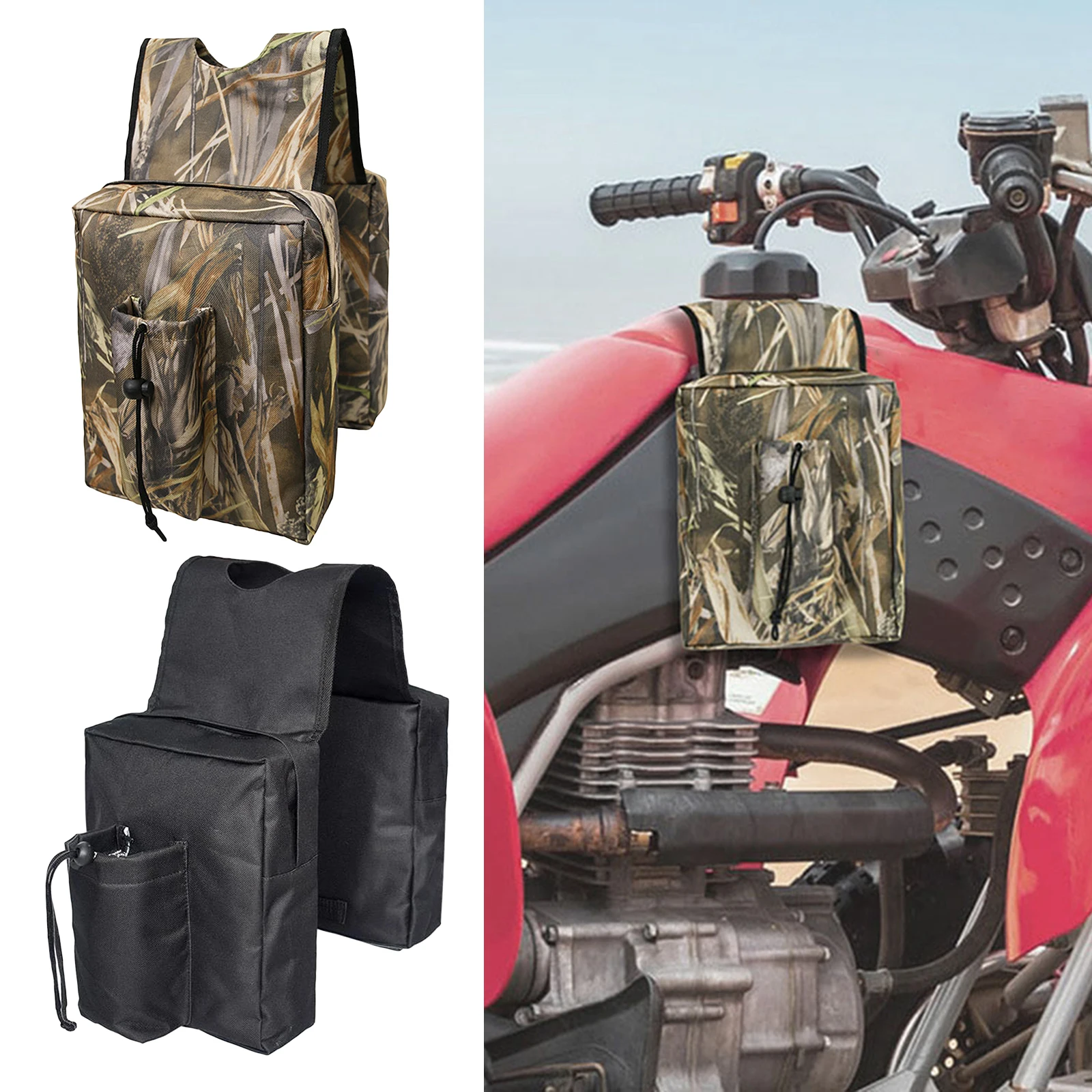 

ATV Tank Top Saddle Bag Waterproof Motorcycle Rear Pack Bag Easy to install