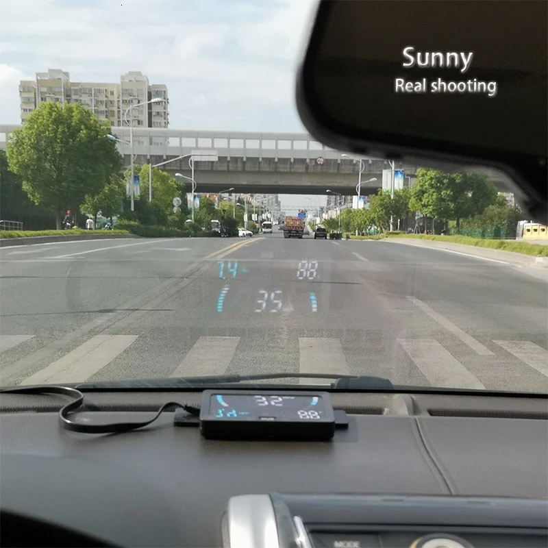 Автомобильный Hud A200 Универсальный Obd 2 дисплей на лобовое стекло цифровой