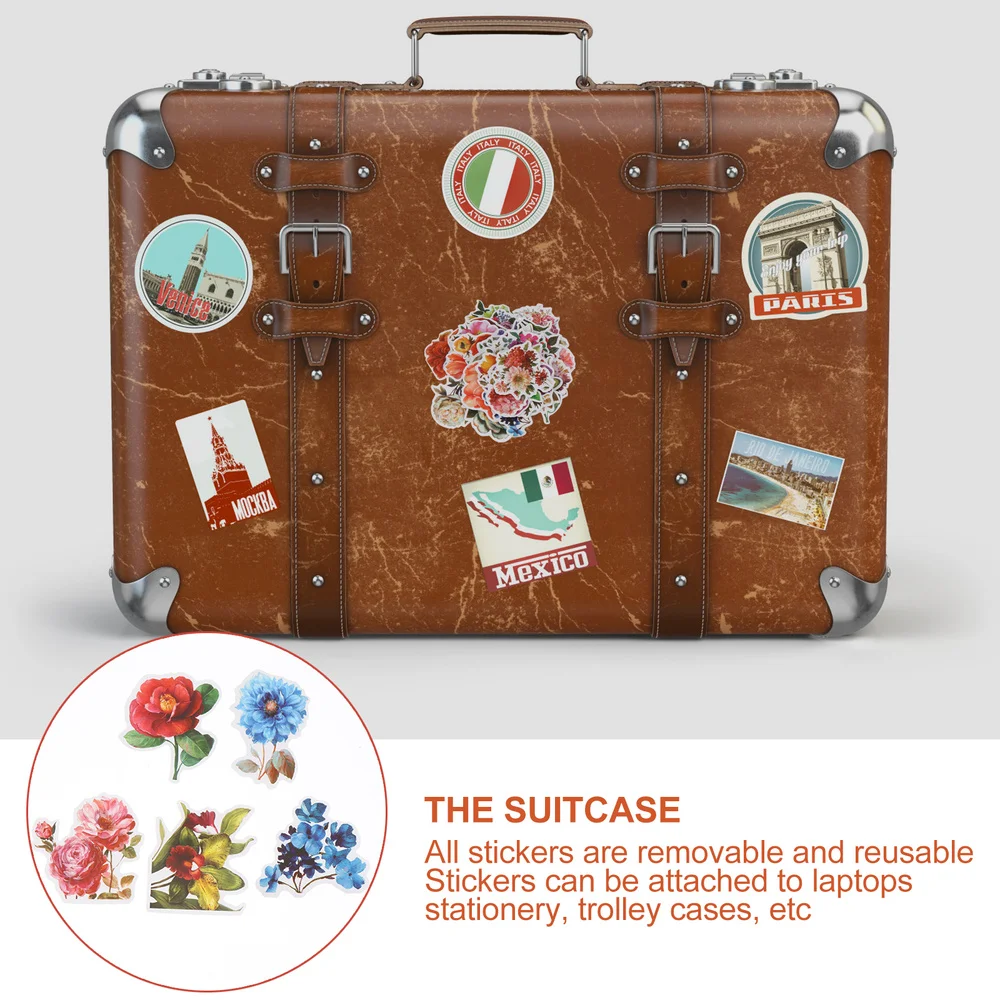 

100 Pcs Waterproof Suitcase Decals Self-adhesive Laptop Stickers DIY Stickers