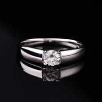 rings slim s925 sterling silver platinum plated men wedding ring fine jewelry diamond tester