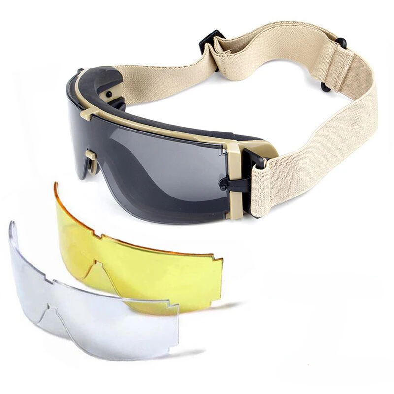 Hot ! X800 USMC UV400 Tactical Glasses Outdoor Hunting Airsoft Sport Safety Goggles 3 Lens Military Sunglasses | Спорт и развлечения