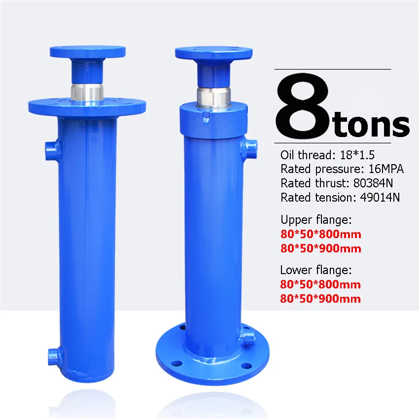 

1PC FA-80X50 800-900MM Strokes 8 Tons Hydraulic Cylinder Bidirectional Lifting Small Wood Splitter Hydraulic Oil Cylinder 16MPA