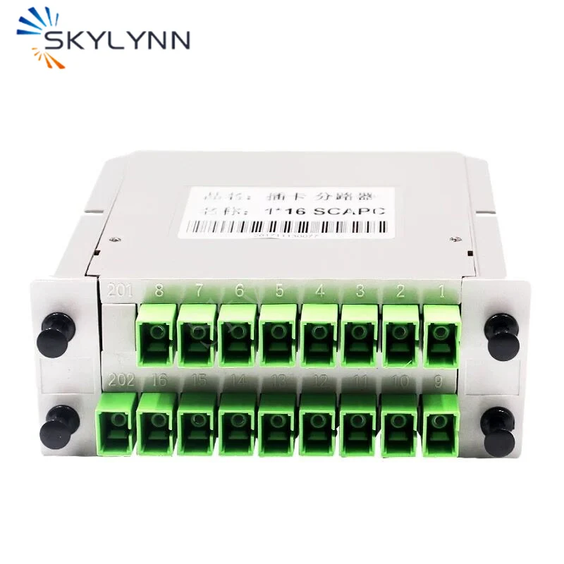 1PCS SC/APC 1*16 LGX Module PLC Splitter, 16 Port SC APC Polished Insert Type Splitter with PC Material For FTTH