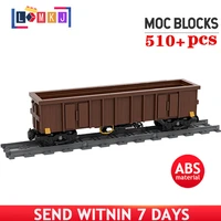 modular train station and coal train building blocks toys moc children creative high tech train kids toy xmas boys gifts