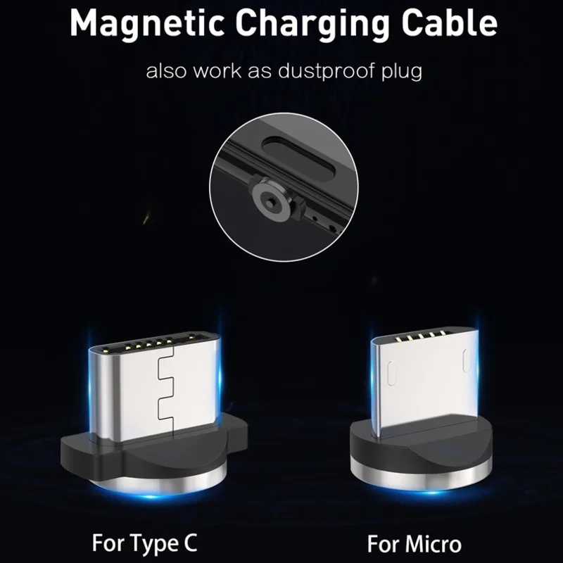 

SLILE Magnetic Cable For Samsung Fast Charging Type C Micro USB Cable Lighting Cable for Samsung S7 8 9 10 20 Plus Magnet Charge