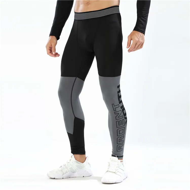 

New Men's Fitness Bottom Pants Running Training Tights High Elasticity Air-permeable Men's Fast Dry Tight Pants