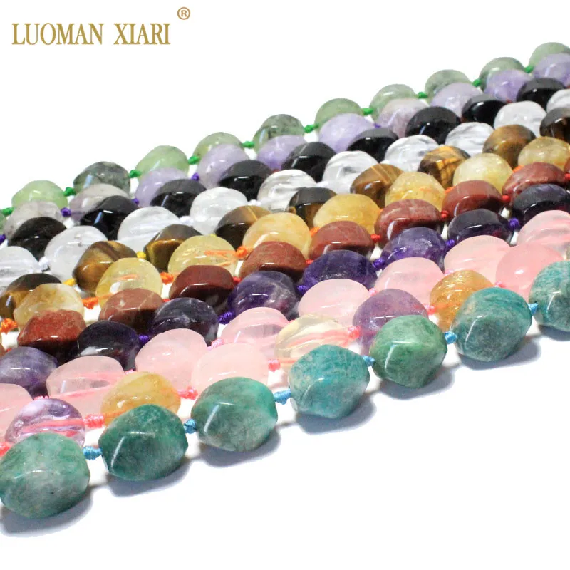 100% натуральный розовый кварц яшма аметист цитрин Амазонит каменные бусины