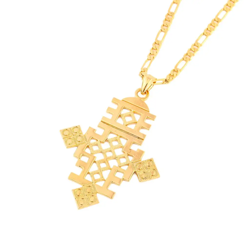 Эфиопский большой размер крест кулон ожерелье ювелирные изделия для женщин и