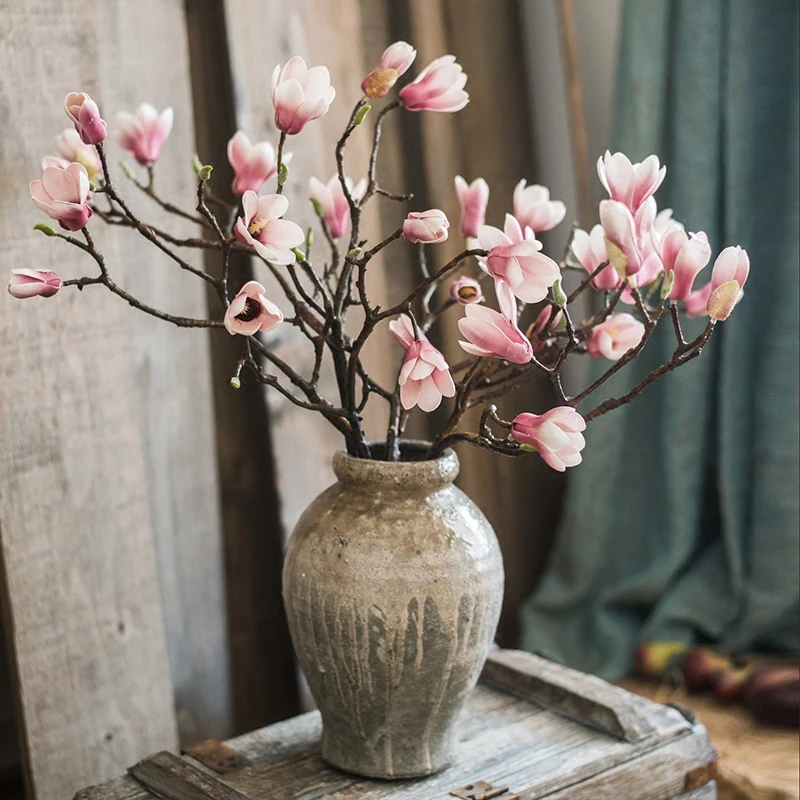Sztuczne Kwiaty Магнолия ветвь цветка искусственные цветы для дома стол Гостиная Декор