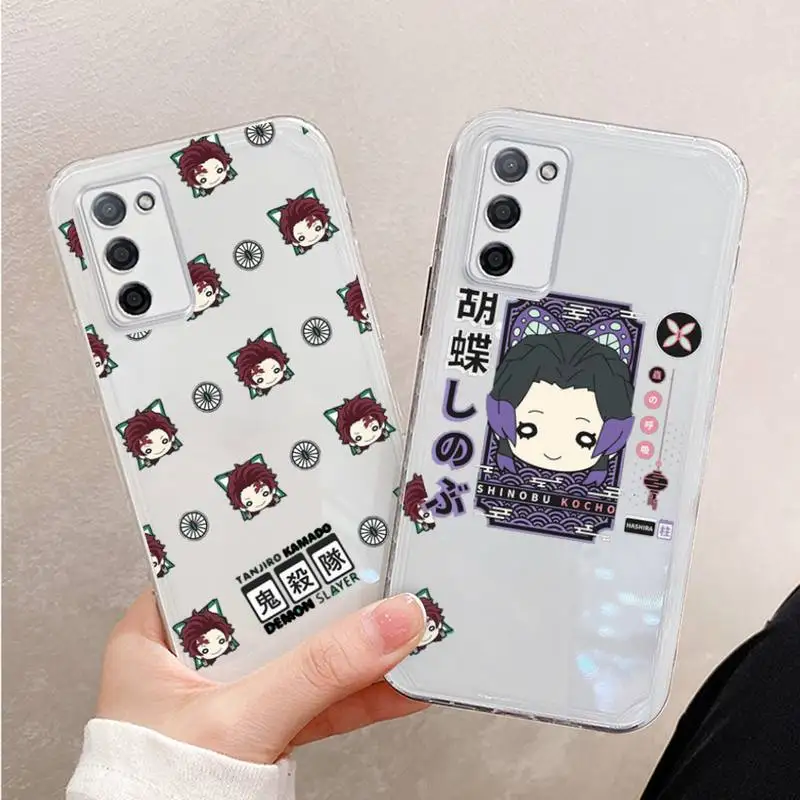 

Cute character of Demon Slayer Kamado Phone Case For Xiaomi Mi 11 Ultra Lite 10 Redmi Note 9 8 7 9a K30S K40 Pro Transparent