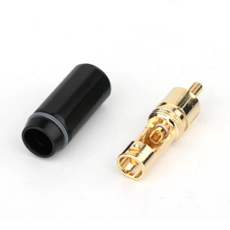 4 шт. Позолоченный разъем RCA аудиофильный штекер аудиофонограф Hi Fi аудио