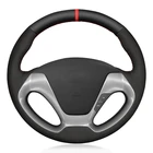Чехол рулевого колеса автомобиля ручная строчка, черная натуральная кожа, замша для Kia K3 Ceed Cee 'd Cerato 2013-2018 Forte Koup Forte 5