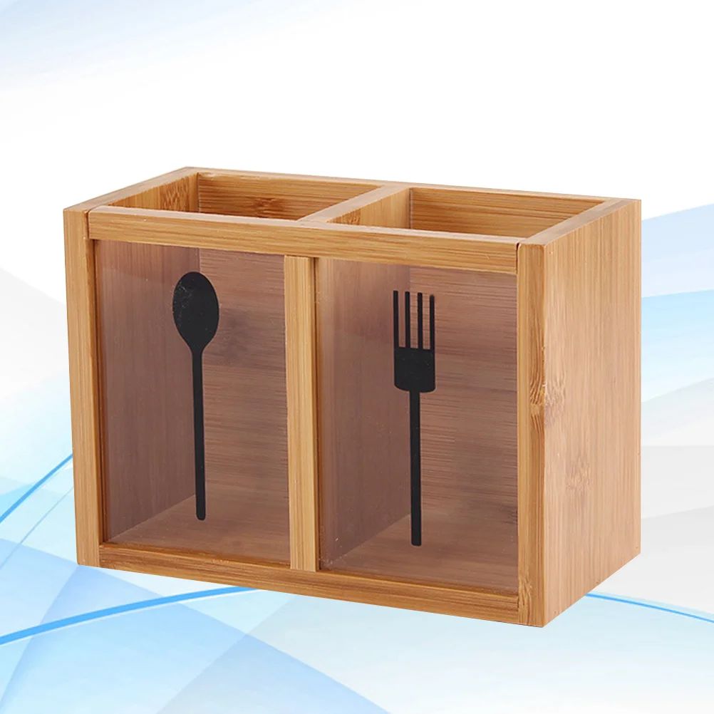 

Eco-Friendly Bamboo Utensil Holder Divider Crock Chopsticks Organizer Caddy for Kitchen Spatula Tongs Cutlery Fork Spoon(