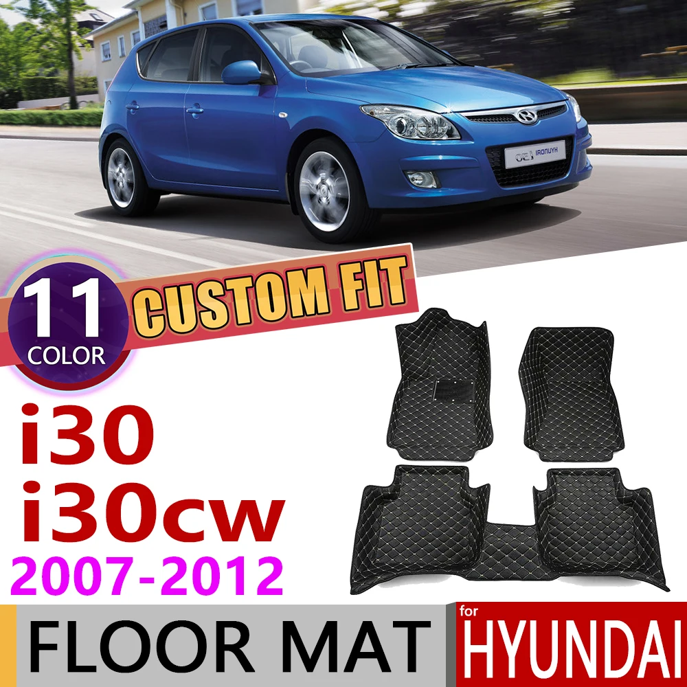 Пользовательские автомобильные кожаные Коврики для hyundai i30 i30cw FD Wagon 2007 ~ 2012 5 мест