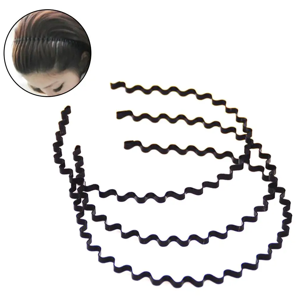 Унисекс Модный Железный волнистый ободок для волос повязка на голову вечерние