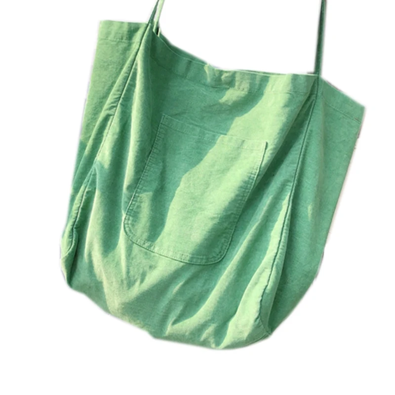 

Women's Casual Tote Bag Canvas Tote Bag Girl School Bag Large Capacity Shoulder Bag Women Shopping Bag Green