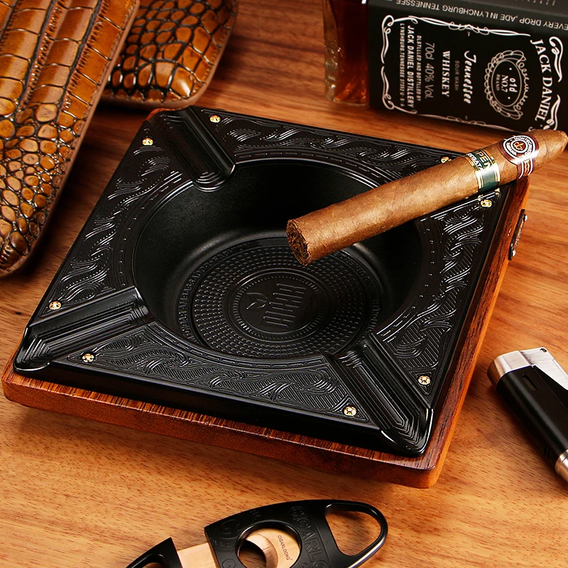 Металлическая Пепельница для сигар четыре слота пепельница из цельного дерева в