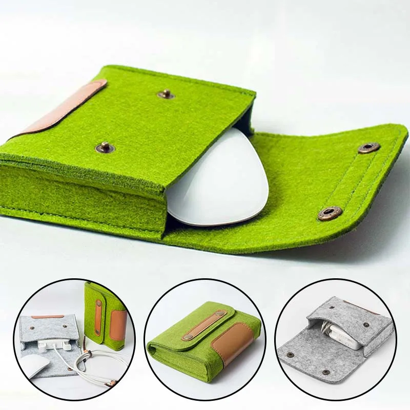 Фетровый миниатюрный чехол для хранения ключей и монет сумки наушники