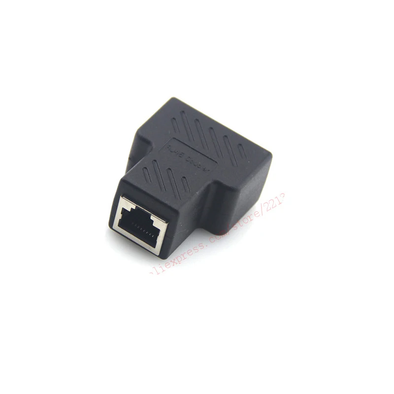 2Pcs Female to two 8P Network Rj45 Adapter 8Pin Ethernet Extension Connector RJ45 one split | Обустройство дома