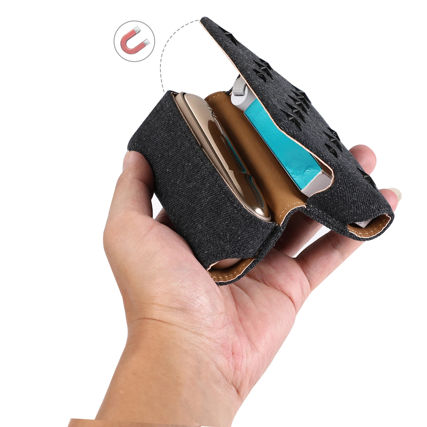 Защитный чехол для электронной сигареты IQOS 3 кожаный Iqos3.0 хранение картриджей