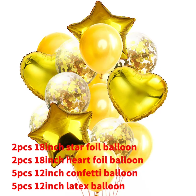 Первый день рождения для мальчиков и девочек вечерние золотые смешанные