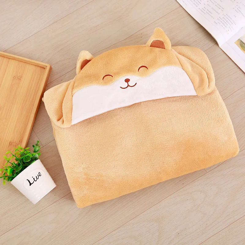 1.7*0.9cm Cute Corgi Dog Cape Lazy Blanket Cartoon Shiba Inu Plush Toy Cosplay Cloak Air Blankets Birthday Gift | Игрушки и хобби