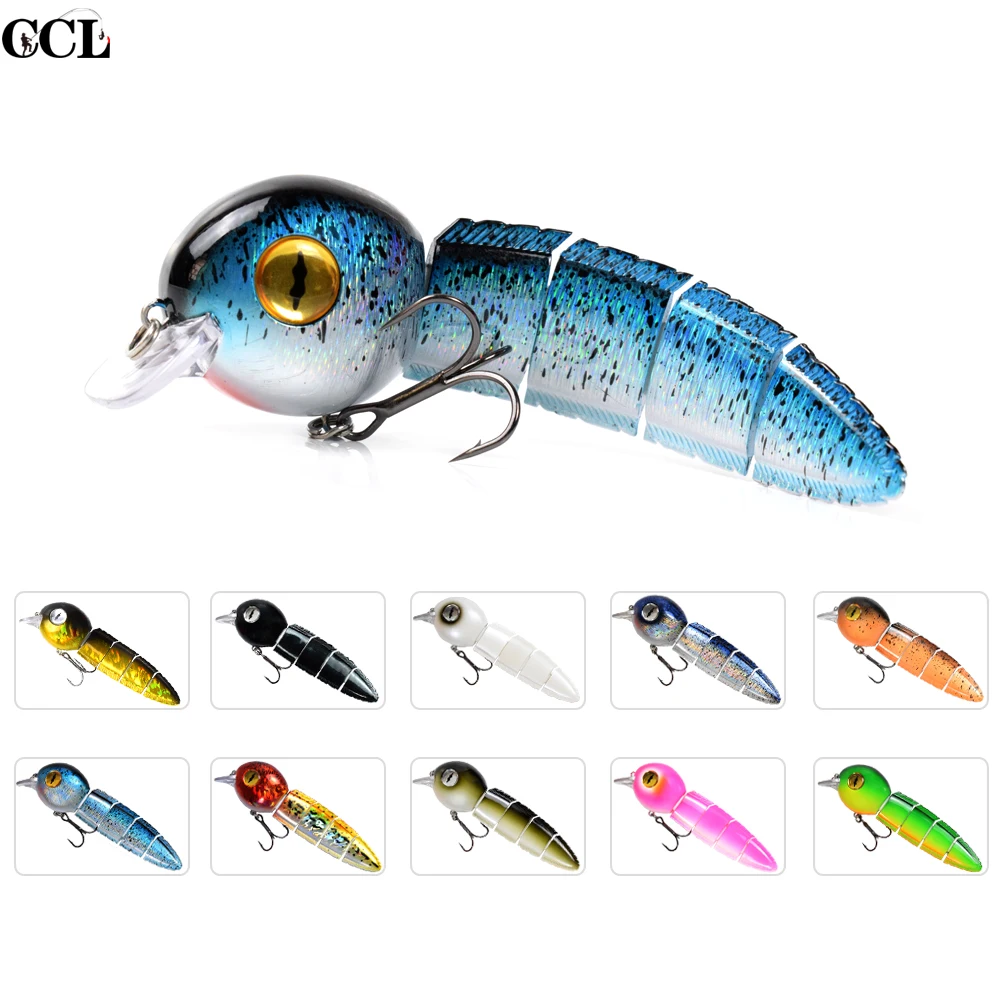 

152MM 40G Durable Fabric Wobbler Fishing Lures Life Like Swim Action Jointed Wobbler Fishing Tackle for Pike Musky Bass Fishing