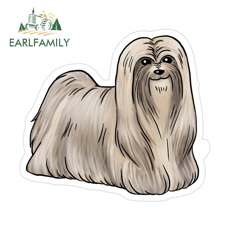 

EARLFAMILY 13 см x 11,5 см для lhasa Apso наклейка на грузовик Мультяшные виниловые автомобильные наклейки водонепроницаемые устойчивые к царапинам JDM з...