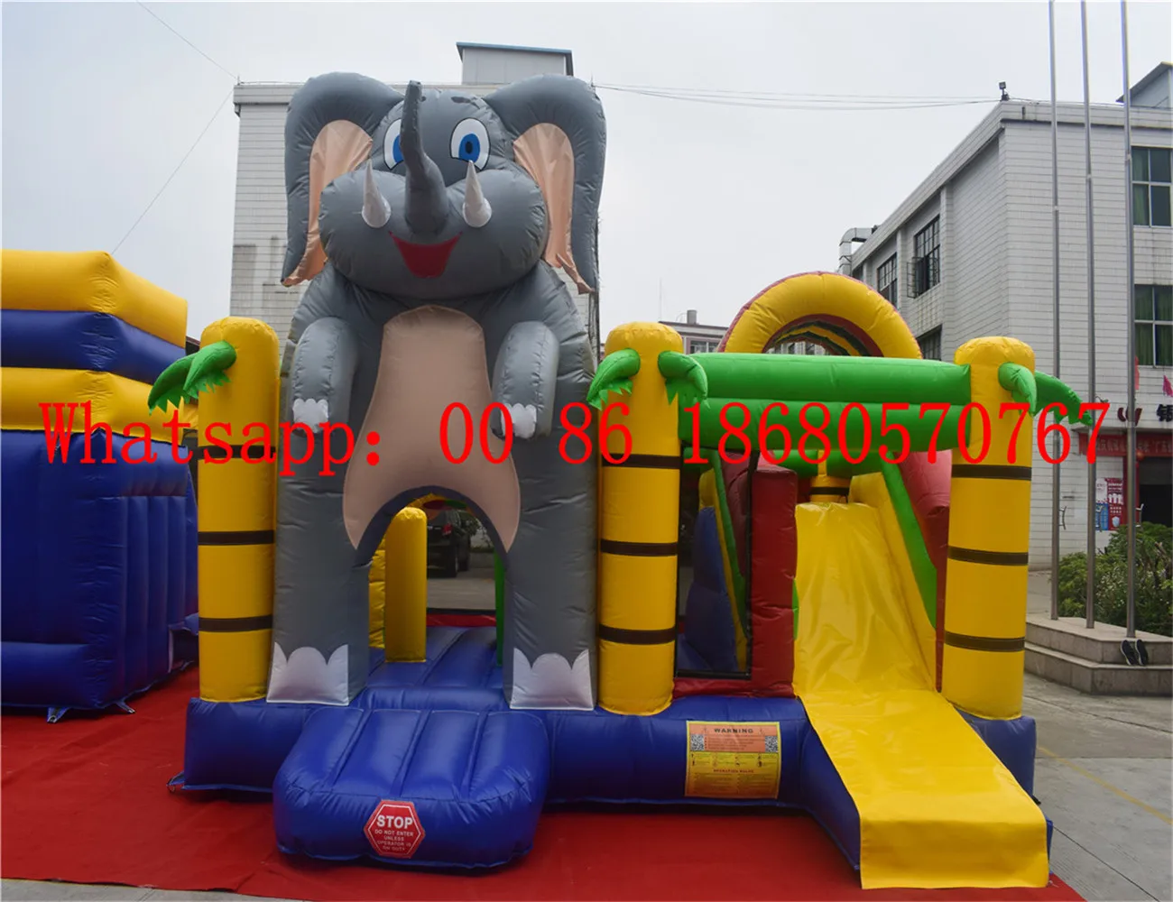 Надувной замок батут со слоном|Детская площадка| |