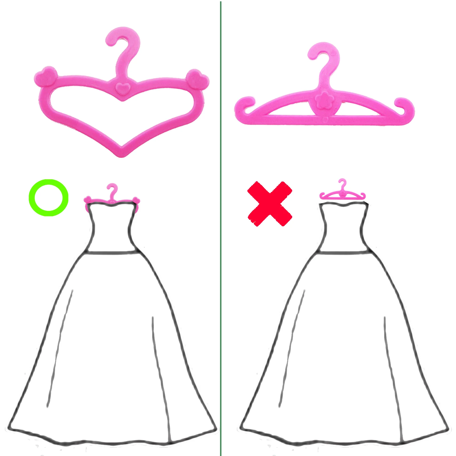 10 шт./лот = 5x розовые вешалки + серые одежда для платья пластиковые инструменты