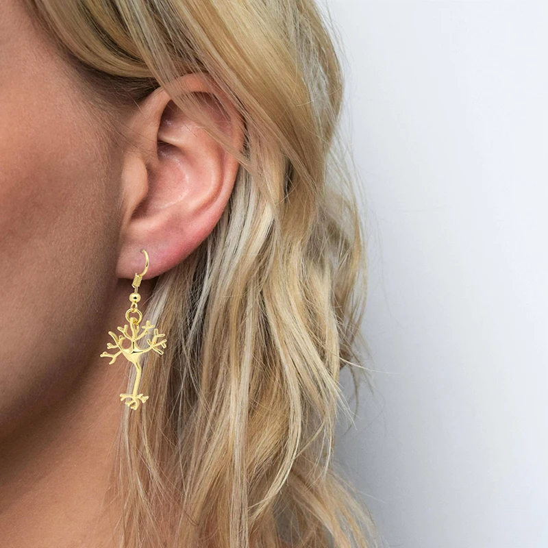 Серебряная в стиле бохо Цвет черепно мозговой нерв сотовый висячие серьги Brinco