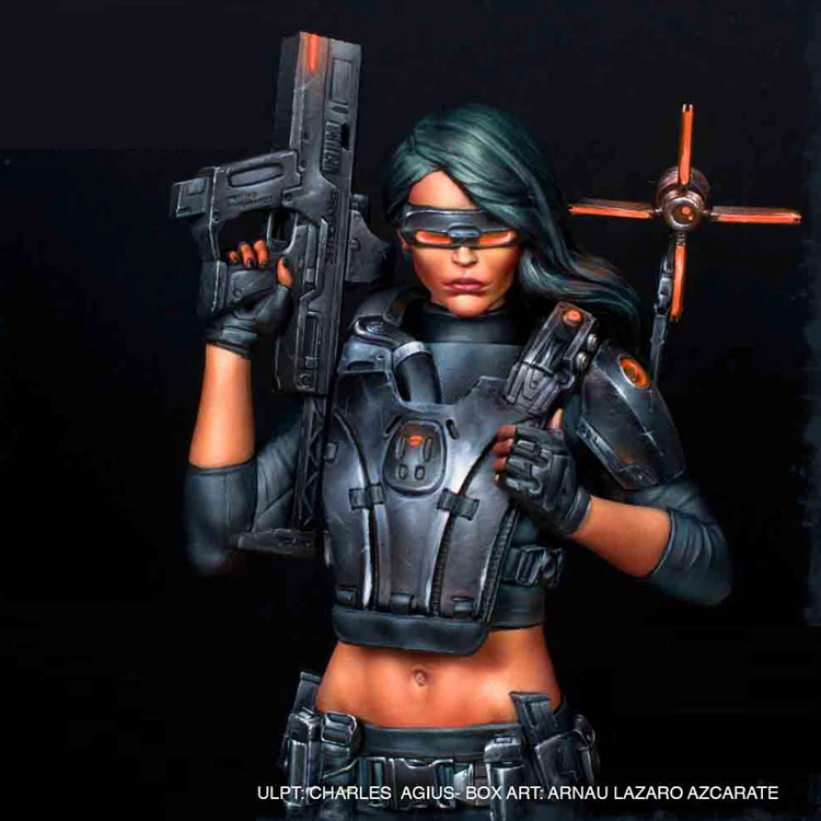 

1/10 Resin Model bust GK Cyber X Stranding Science fiction Female mechanical warrior Unassembled and unpainted kit