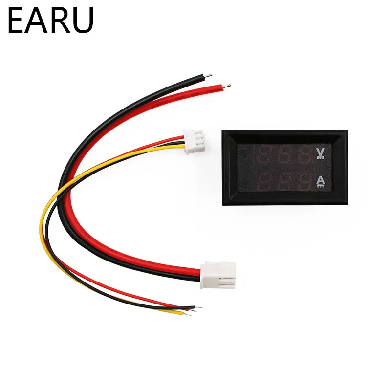 1 шт. DIY DC100V 10A Вольтметр Амперметр синий красный двойной Ампер Вольт Напряжение