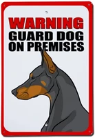 aluminum signs metal sign warning sign notice sign warning guard dog on premises metal sign for garage garden craft bar road