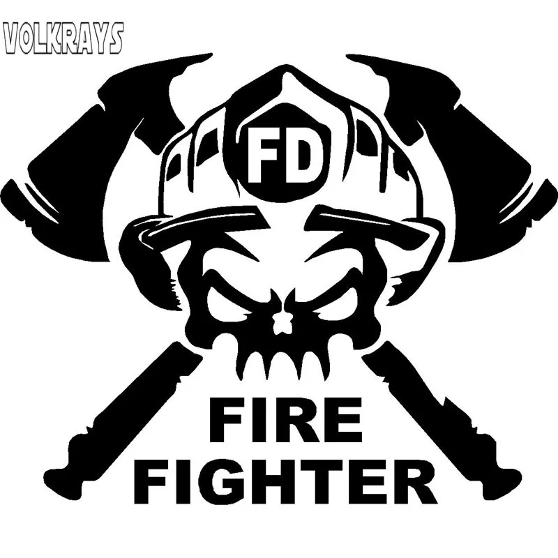 Volkrays индивидуальная Автомобильная наклейка мультфильм Забавный огонь боец