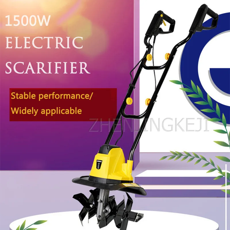 

220V Electric Loose Soil Machine Micro Tillage Machine Turn Over Land Small Home Agricultural Plowing Machine Weeding Artifact