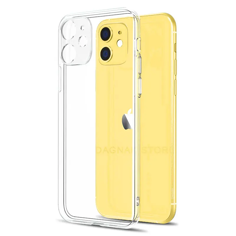 

Lens Protection Clear Phone Case For iPhone 13 7 Case Silicone Soft Cover For iPhone 11 Pro XS Max X 8 7 6s Plus 5 SE 12 XR Case