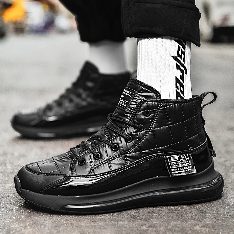 Светильник кожаная спортивная обувь для мужчин осень зима мужские кроссовки на