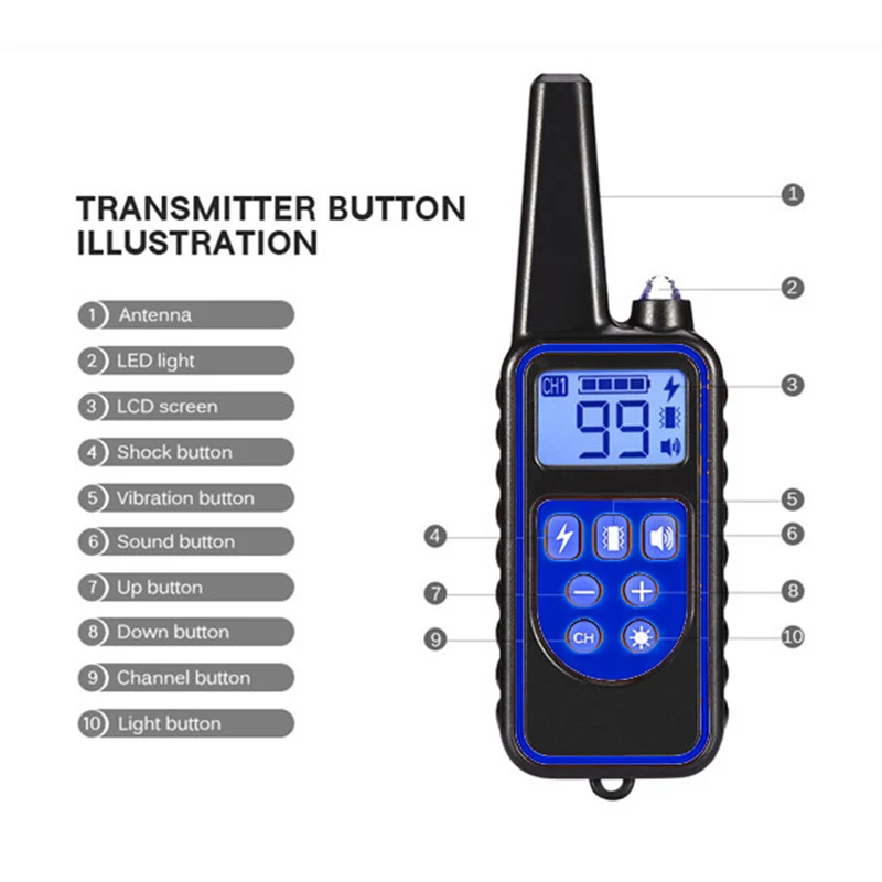 Электрический ошейник для собак с дистанционным управлением тренировочный