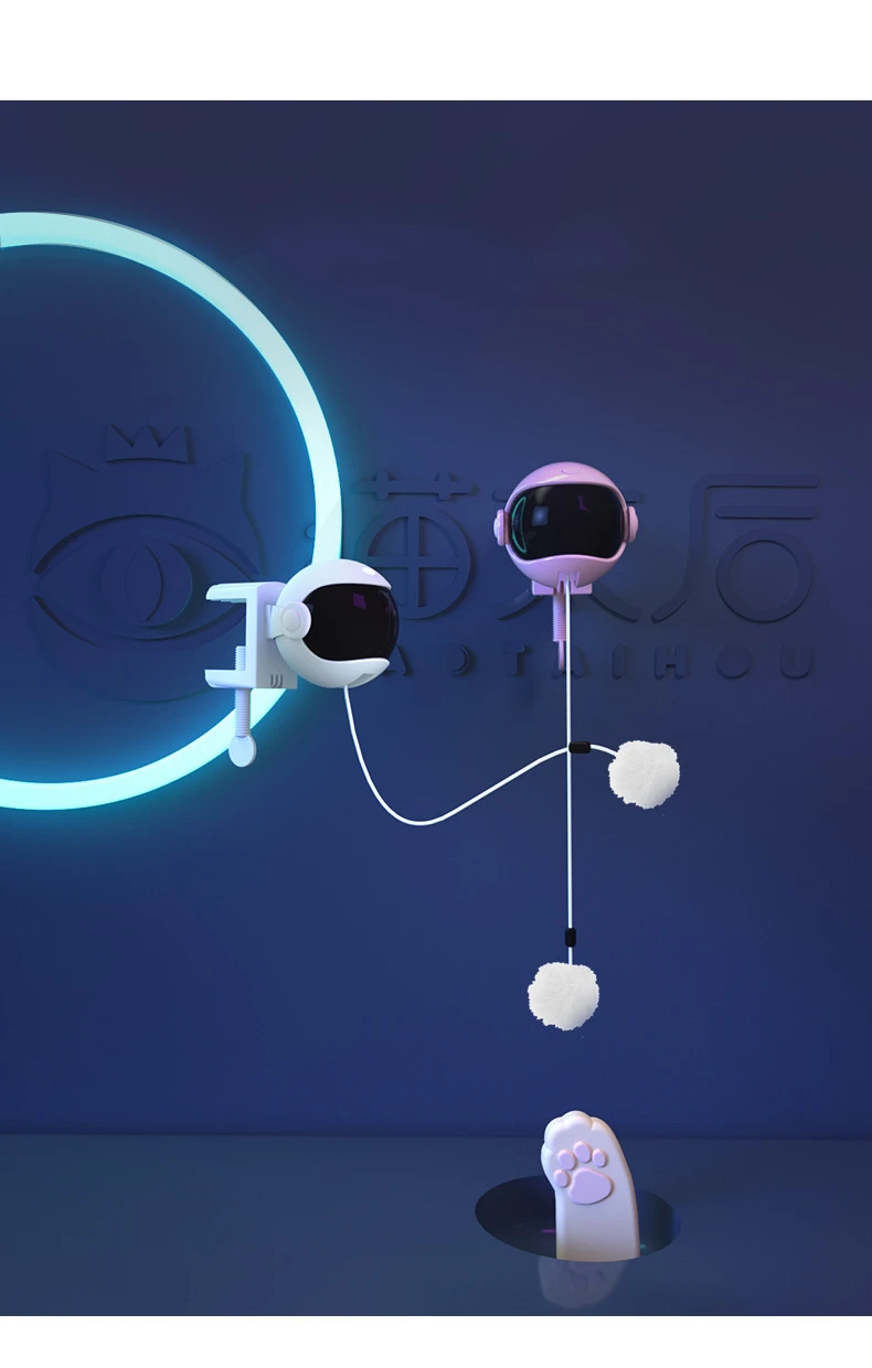 

Automatic lifting Cat Toy Funny Cat Teaser Ball Toy Automatic Lifting Spring Rod Yo-Yo Lifting Ball Interactive Puzzle self-hey