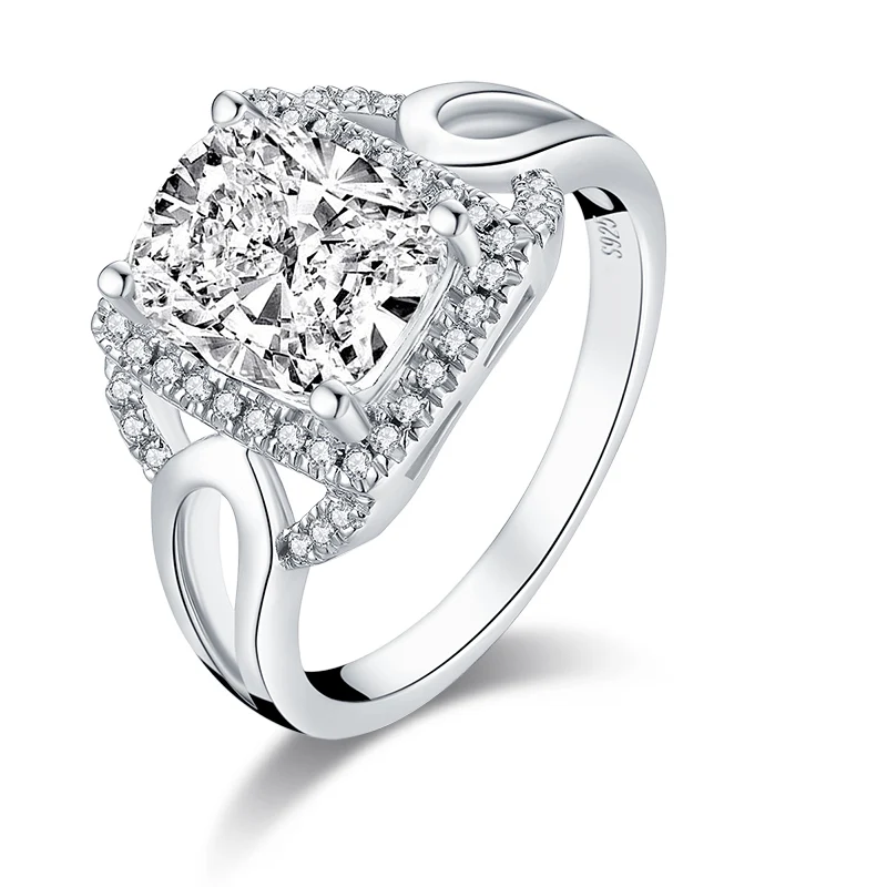 

Женские кольца из ювелирные изделия, обручальное кольцо стерлингового серебра 925 пробы с бриллиантами Sona, свадебный цветок на палец